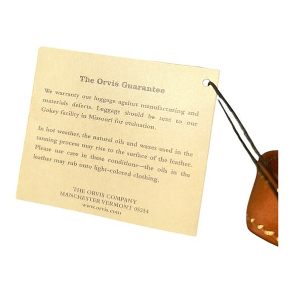 Orvis Brown Leather Men's Bag - Picture 6 of 7